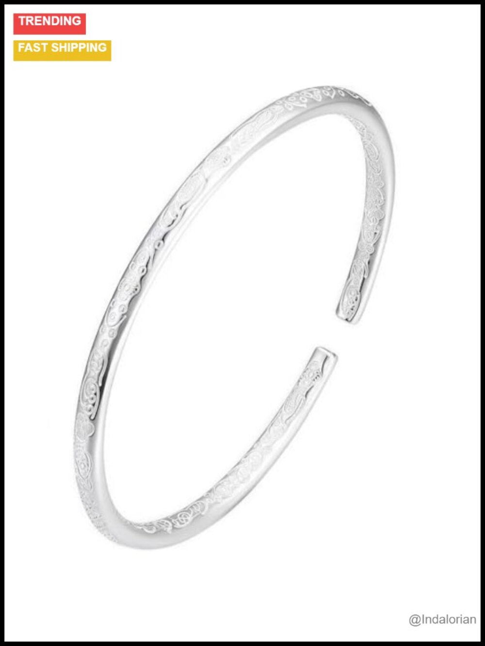 Sterling Silver Open Cuff Bracelet Stackable Italian Handmade